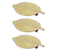 FUOYLOO 3 Mollette per Chioma in Metallo a Forma di Foglia Ricamata Fermagli per Chioma da Donna e Ragazza Semplici per Uso Quotidiano e Decorazione Acconciature