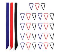 FUOYLOO 30 Nastri Premio con cordini per medaglie e distintivi, Cinturino da Collo con Clip a Scatto per Eventi Sportivi, Feste, Danza, Tennis e tornei, Blu, Rosso, Nero