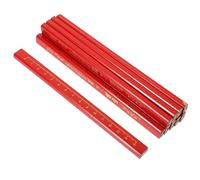 FUOYLOO 72 Matite da Carpentiere in Legno Rosso Ottagonali, Resistenti e Anti-rotolamento, per Scrivere su Superfici Dure e Irregolari