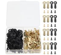 FUOYLOO Accessori per Appendere Quadri 120 Pezzi Clip di Supporto per Cornici con Bottoni Girevoli in Ferro con Viti per Fissaggio Stabile di Foto e Quadri Piccoli Adatti per Decorazioni