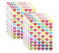 FUOYLOO Adesivi a Forma di Cuore Colorati 2100 Pezzi per Facile Applicazione per Scrapbooking e Artigianato nel Giorno degli Innamorati