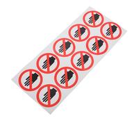 FUOYLOO Adesivi di Sicurezza Impermeabili Non Toccare Etichette di Avvertimento in Pvc Nero per Vetri e Mobili per Magazzino e Ufficio