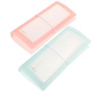 FUOYLOO Album Porta Adesivi 2 Pezzi Ampia capacità, Striscia Protettiva Trasparente, per Conservare Sticker, Coupon e Piccoli Oggetti, Organizer Portatile per Scrapbooking e Collezione
