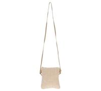 FUOYLOO Borsa Intrecciata Donna Estiva Tracolla Lunga e Chiusura a Zip, Borsa da Spiaggia in Paglia Naturale per Giornate al Mare e Uscite Amici
