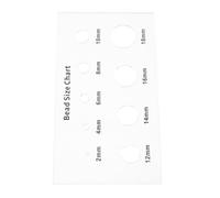 FUOYLOO Calibro per Perline in Acrilico Tabella di Riferimento per Misurazioni Accurate 2-18 MM per Realizzazione di Braccialetti e Accessori di Bigiotteria