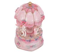 FUOYLOO Carillon con Luci LED Giostra Rotante Rosa in Resina