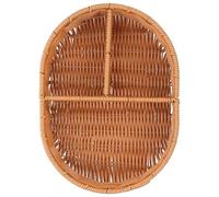 FUOYLOO Cestino Porta Snack Multifunzionale in Finto Rattan Vassoio Multi-griglia per Frutta Secca e Dessert, Portaoggetti da Scrivania Pratico per Conservare Snack e Riutilizzabile