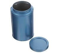 FUOYLOO Contenitore Ermetico per tè Sfuso in Latta Grande Blu Coperchio Sigillante, Barattolo per Conservazione Alimenti e Bustine, Scatola da Cucina per Uso Domestico e Viaggio