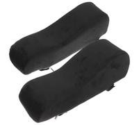 FUOYLOO Cuscini per Braccioli in Memory Foam Morbido 1 Paio, Copri Braccioli Imbottiti Supporto Ergonomico, Adatti per Sedie da Ufficio e Gaming, Colore Nero, Design Curvo per Sollievo