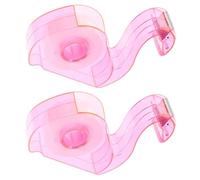 FUOYLOO Dispenser per Nastro Adesivo Portatile Taglierina Integrata, Set da 2 Pezzi in Plastica Rosa, Compatto per Ufficio e Progetti Creativi a Casa e Scuola