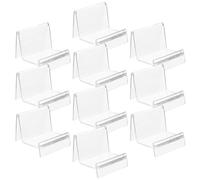 FUOYLOO Espositore per Carte da Visita Trasparente 20 Pezzi Organizer Compatto in PS Multiuso per Ufficio e Negozi 3X2.7X2.4 Pollici Supporto Desktop per Portafogli e Telefoni