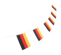 FUOYLOO Festone 25 Mini Bandiere della Germania in Poliestere, Riutilizzabile e Facile da Installare, Decorazione per Festa Tedesca da Appendere alla Finestra