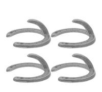 FUOYLOO Ganci da Parete Ferro di Cavallo in Ghisa 4 Pezzi Appendini Rustici per Cappelli e Giacche per Ingresso e Bagno