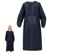 FUOYLOO Grembiule a maniche lunghe per uomo e donna: 120 cm, impermeabile e antiolio, con tasche, ideale per cucinare, macellare, pulire, dipingere, fare giardinaggio e lavori in garage.