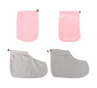 FUOYLOO Guanti e Stivaletti per Paraffina Mani e Piedi, Copripiedi Elasticizzati in Set da 4 Pezzi, Adatti per Uso Domestico e Professionale