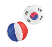 FUOYLOO Lanterne Pieghevoli da Interno ed Esterno in Carta Stile Coreano Design Classico a Elementi, Confezione da 2 Pezzi per Decorazioni di Feste e Ambienti