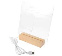 FUOYLOO Lavagna Luminosa a LED Cancellabile a Secco in Acrilico con Base da Scrivania, Lavagnetta Portatile per Messaggi e Appunti, per Ufficio, Scuola e Casa