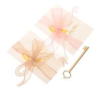 FUOYLOO Libro dei Voti Nuziali Elegante in Set da 2 Pezzi Colori Oro Impero e Rosa Anemone, Biglietti per Discorsi di Matrimonio e Feste Romantiche, Adatto a Banchetti Nuziali