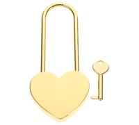 FUOYLOO Lucchetti Piccoli per Valigie e Armadietti a Forma di Cuore, Lucchetto in Metallo Chiave, per Diari Segreti, Zaini e Bagagli da Viaggio, Colore Oro