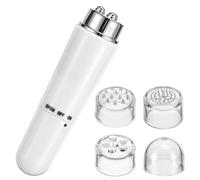 FUOYLOO Massaggiatore Viso Elettrico 4 in 1 in Abs Tecnologia Elettroplaccata, Forma Ergonomica, per Uso Quotidiano a Casa, Rilassamento e Tonificazione del Viso e Collo