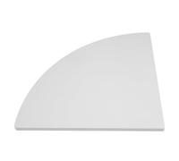 FUOYLOO Mensola Angolare da Parete Portaoggetti Bianca 30 CM, Scaffale Triangolare Ventaglio in Composito Legno-Plastica, Supporto per Cucina Soggiorno Bagno Viti, Cacciavite e Chiodo