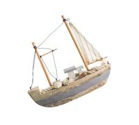 FUOYLOO Modello di Barca a Vela in Legno Stile Decorazione da Tavolo per Camera da Letto e Auto Regalo Artigianale Decorativo Nautico