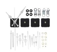 FUOYLOO Movimento al Quarzo Silenzioso 16 Lancette in Metallo - 4 Pezzi Kit di Ricambio per Orologio da Parete Fai da Te Gancio Plastica (Bianco) per Cucina e Ufficio