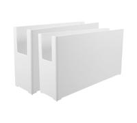 FUOYLOO Organizer per Scaffali da Ufficio e Organizzatore Verticale per Documenti 2 Pezzi Bianco, Scatola Portadocumenti da Scrivania per Uso Ufficio e Archiviazione Documenti