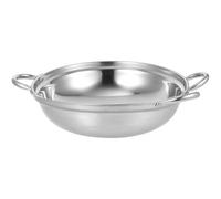 FUOYLOO Pentola in Acciaio Inossidabile 22 Cm Set 2 Pezzi Doppio Manico Antiscottatura, Pentole Piccole per Cucina Domestica e Stufati, Pentola per Brodo e Verdure per Uso Singolo