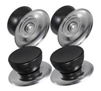 FUOYLOO Pomelli per Maniglie di Coperchi Pentole 4 Pezzi in Acciaio Inox Tappo Superiore e Rondella per Sostituzione Uso Cucina