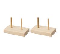 FUOYLOO Porta Filo in Legno 2 Pezzi Supporto per Bobine Fai da Te Robusto e Durevole Organizzatore per Ricamo e Cucito Uso Domestico