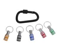 FUOYLOO Portachiavi Estensibile in Acciaio Inossidabile con Moschettone, Set da 5 Pezzi, Resistente all'Usura e Facile da Usare per Chiavi Auto e Accessori