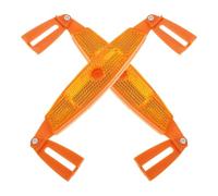 FUOYLOO Riflettori per Raggi Bici Arancioni 1 Paio in Plastica Riutilizzabile per Ruote, Installazione Facile, Migliorano Sicurezza per Ciclismo Notturno e Pedalate Serali