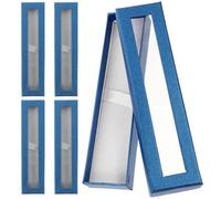 FUOYLOO Scatola di Carta per Penna Stilografica con Finestra Trasparente, Set da 5 Pezzi, Astuccio Portapenne Piccolo e Organizer Decorativo per Cancelleria, per Regalo e Uso Scolastico