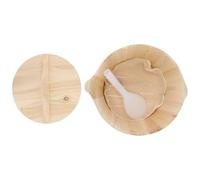FUOYLOO Secchio Mobile e Legno per Vapore al Riso in Coperchio Superficie Liscia senza Odore, Design Interno Fondo Tradizionale Cucina