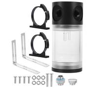 FUOYLOO Serbatoio Cilindrico per Raffreddamento Acqua Pc, Materiale Abs e Ferro, Tappo e Anello, Kit Completo per Impianto Liquido Radiatore Computer