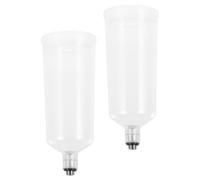 FUOYLOO Set 2 Pezzi Tazze per Vernice Spray in Plastica Sostituibili, Serbatoio Aerografo Staccabile Coperchio, Accessori per Aerografo per Pittura e Decorazione di Precisione