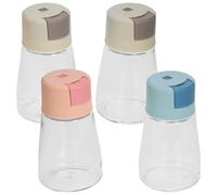 FUOYLOO Set 4 Pezzi Dosatori per Sale e Spezie in Vetro, Facile da Pulire e Maneggiare, Capacità 0,5g per Cucina e Sala da Pranzo Colore Casuale