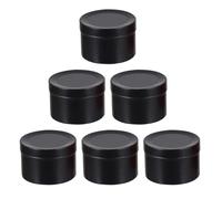 FUOYLOO Set 6 Barattoli per Candele Vuoti in Lega di Alluminio 50ml Coperchio Circolare Sigillato, Contenitori Fai da Te per Candele, Unguenti e Cosmetici, Vasetti Compatti e Leggeri