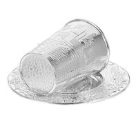 FUOYLOO Set Calici per Kiddush e Vassoio in Metallo Inciso, Coppa Sacra per Shabbat e Pasqua, Coppa Decorativa per Feste Judaica, Servizio Beve e Snack per Celebrazioni Religiose