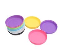 FUOYLOO Sottovaso Rotondo in Plastica per Vasi di Piante Foro, Protezione Superfici Processo Ispessito, per Bonsai e Uso Interno o Balcone, Confezione da 20 Pezzi Colore Colore Casuale