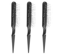 FUOYLOO Spazzola per Chioma Setole Metalliche 3 Pezzi Manico a Coda di Topo, Pettine Districante per Parrucche e Tintura, Strumento per Styling e Cotonatura Chioma Donna