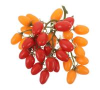 FUOYLOO Spiedini di Pomodori Ciliegini Artificiali in Pvc, Design ad Alta Realistico, Materiale Leggero, per Fotografia di Cibo e Decorazione Domestica Tutto L'anno