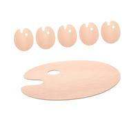 FUOYLOO Tavolozza di Acquerelli 6 Pezzi in Legno Ovale Foro Impugnatura 20X30 CM per Pittura a Olio e Acrilici Tavolozza per Dipingere Adatta a Pittori e Studenti