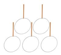 FUOYLOO Telaio in Ferro per Ventagli Cinesi 5 Pezzi Manico per Ventaglio Portatile Kit Fai da Te per Ventagli Tradizionali Hanfu Materiale Artigianale per Matrimoni e Spettacoli