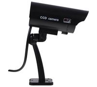 FUOYLOO Telecamera Finta Alta Simulazione Cctv LED Lampeggiante, Staffa Regolabile e Pannello Solare, Videocamera per Esterno e Interno senza Batteria, Dispositivo Antifurto Simulato