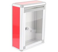 FUOYLOO Urna Elettorale in Lega di Alluminio Serratura da Parete, Cassetta per Suggerimenti e Reclami, Montaggio a Muro, per Ambienti Lavorativi e Uso Prolungato