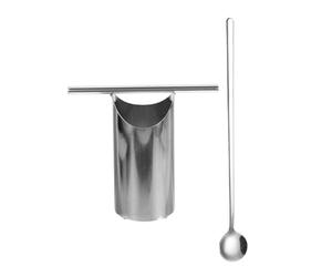FUOYLOO Utensile da Cucina in Acciaio Inossidabile per Melone Versatile e Riutilizzabile Bordo a Forma di Anello Rotondo per Estrarre Facilmente Nocciolo di Frutta