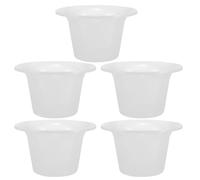 FUOYLOO Vaso da Notte Usa e Getta 5 Pezzi in Plastica Bianco Leggero e Rotondo per Anziani e Disabili per Casa e Viaggio