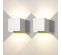 FUPE 2 Pezzi Applique da Parete Esterno Interno LED Lampada da Parete Esterno